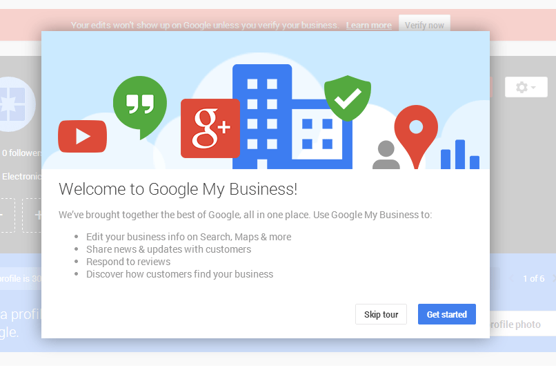 google my business welcome