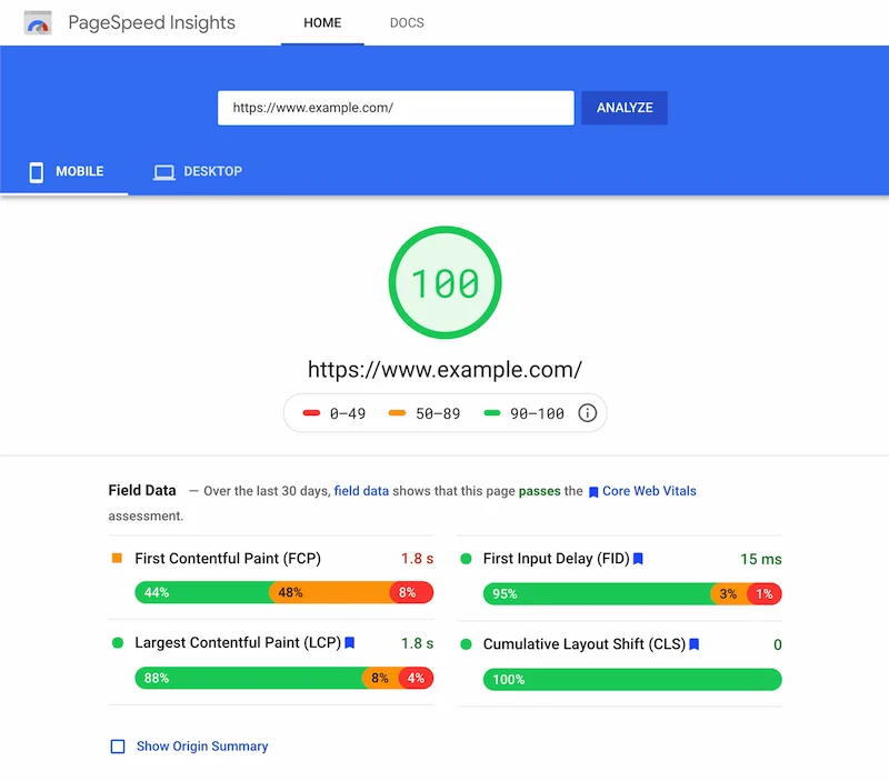 what is lazy loading page speed insights results sample