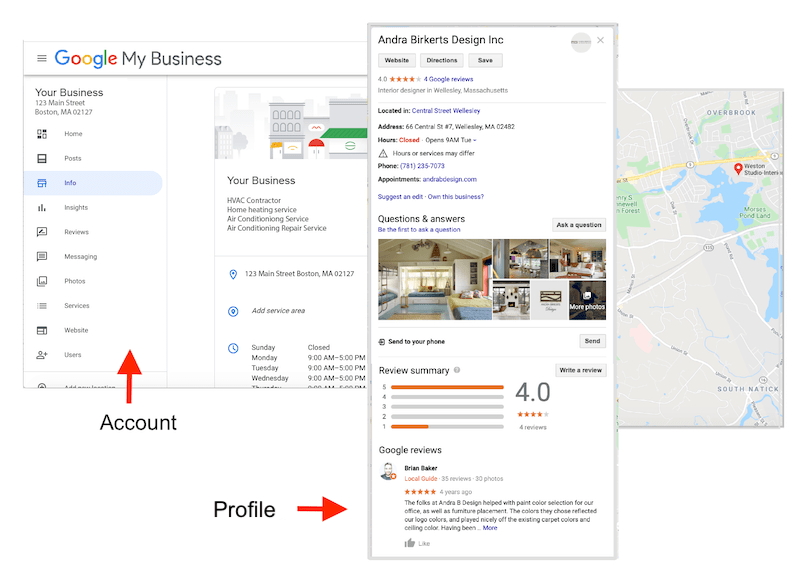 What information is needed for Google My Business?