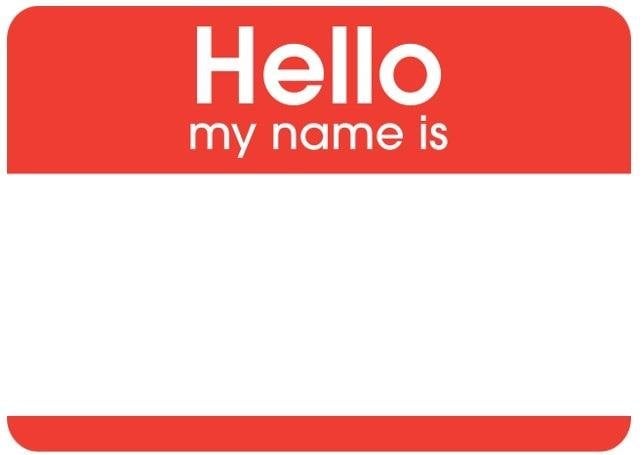 blank name tag