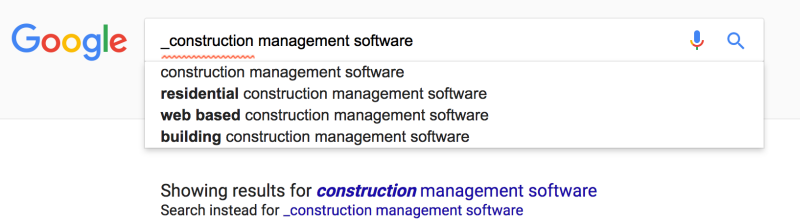 Google wildcard early stage buyer keywords