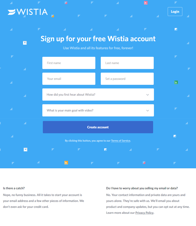 WordStream Wistia video landing page optimization Wistia landing page example