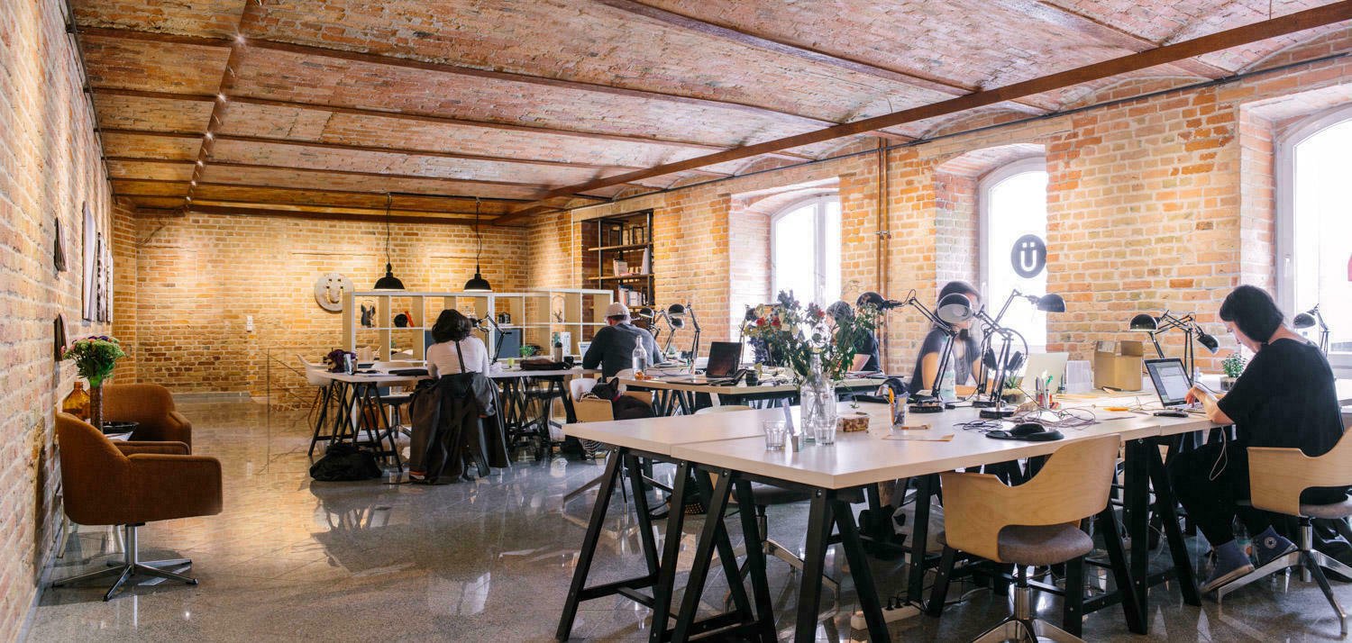 Working remotely Uberlin coworking space Berlin Germany