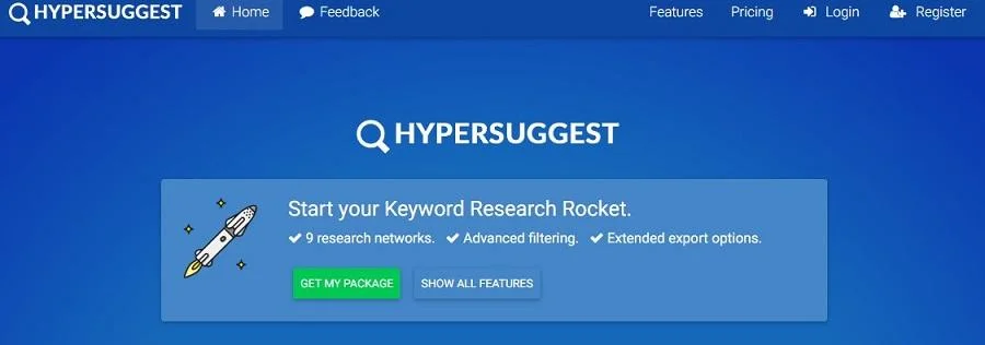 YouTube keyword research tools Hypersuggest