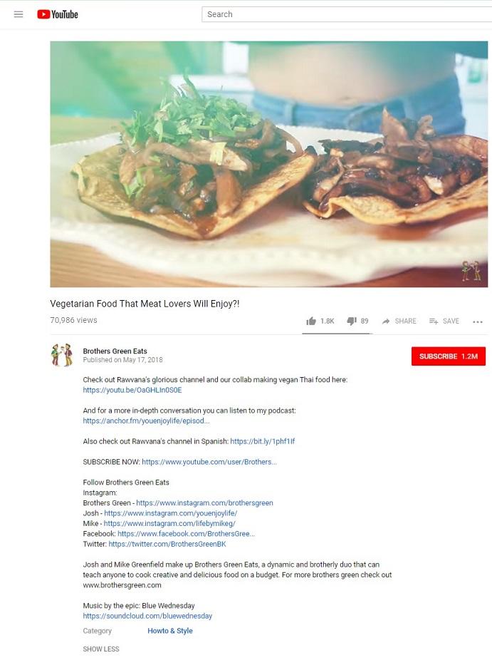 YouTube keyword research tags example