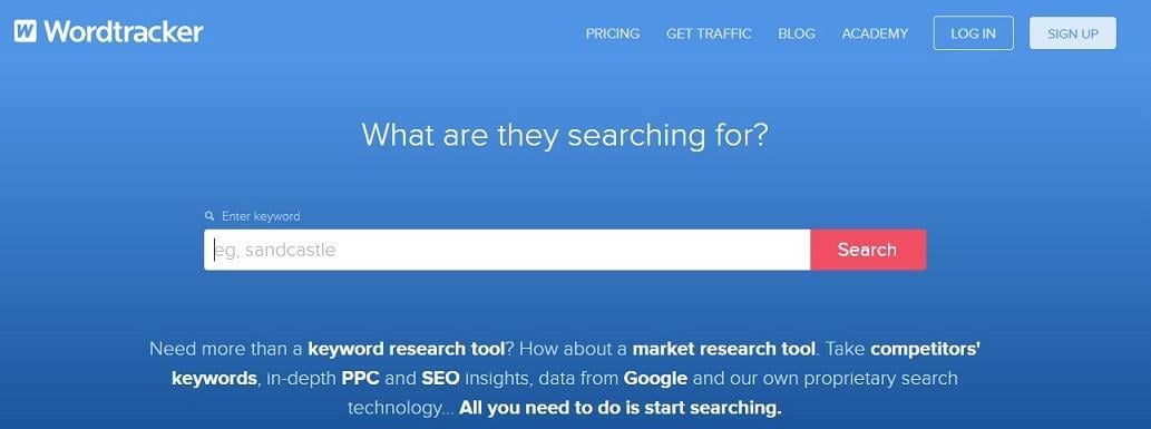 YouTube keyword research tool Wordtracker
