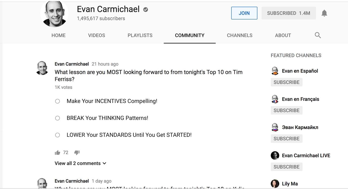 YouTube marketing Evan Carmichael