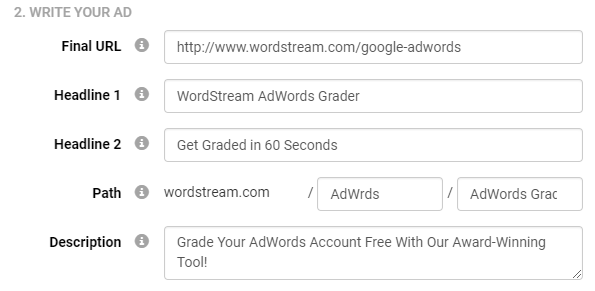 create pay per click ads for adwords with wordstream