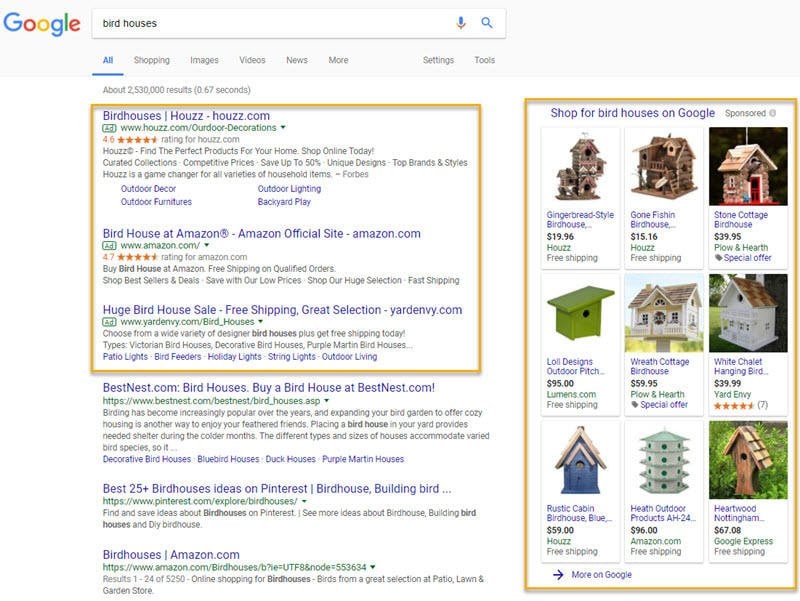 what are google sponsored links