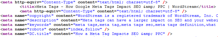 meta tags