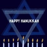 happy hanukkah facebook post image - star and candles
