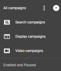 adwords ui campaign type selection