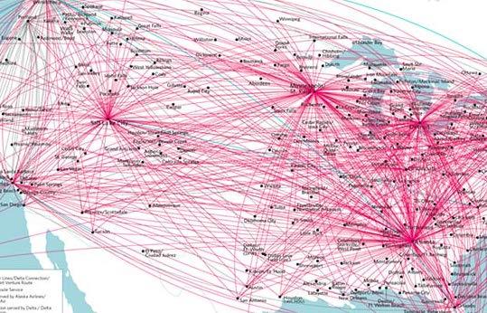 complicated flight map