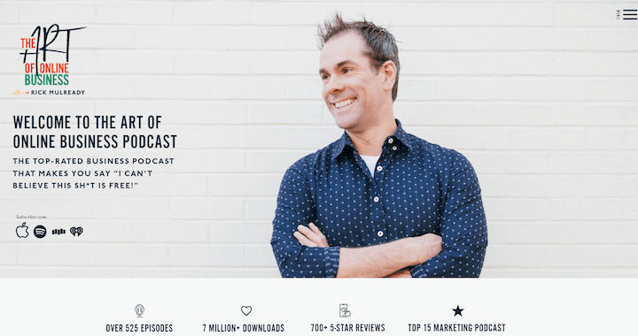 best marketing podcasts - the art of online business