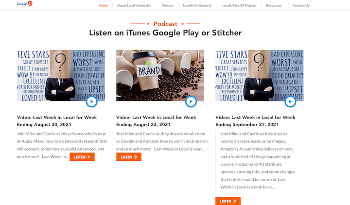 best marketing podcasts - local university