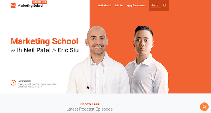 best marketing podcasts - marketing school