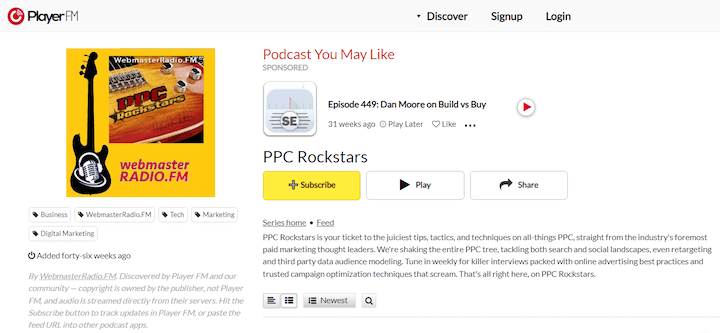 best marketing podcasts - ppc rockstars