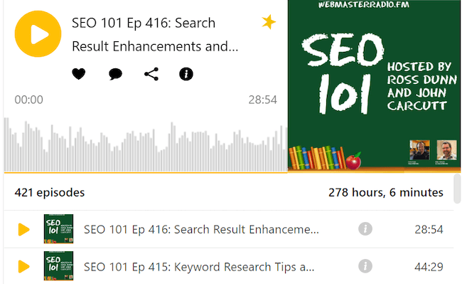 best marketing podcasts - seo 101