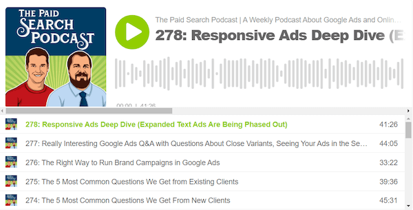 best marketing podcasts - the paid search podcast