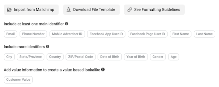 facebook ad targeting iOS 14 privacy: customer list audience setup