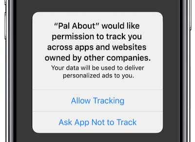 facebook conversions API- iOS 14 app tracking transparency example
