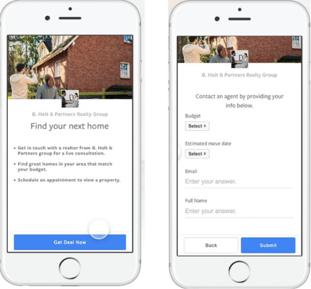 facebook lead ad example