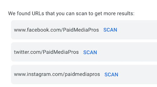 google ads image extensions—url scan suggestions feature