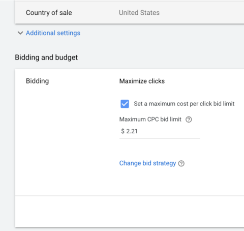 maximize clicks bidding option in google shopping ads