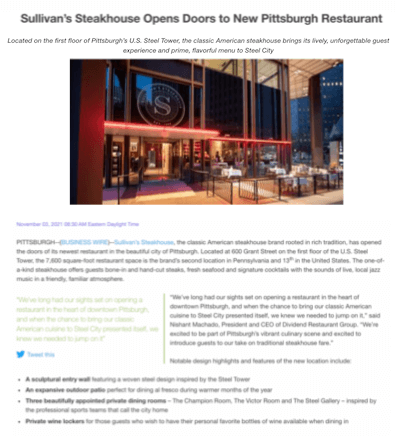 how to write a press release: new business press release example