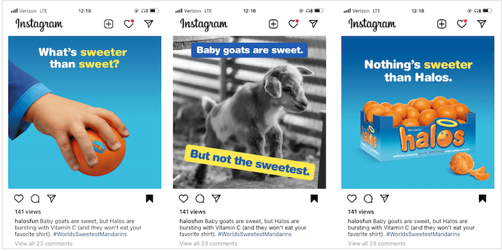 instagram ad copy example - halos