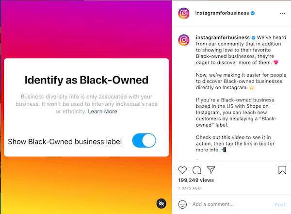 instagram features: black-owned 