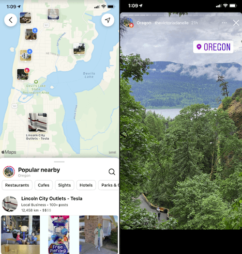 instagram features: location stories 