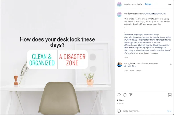 january marketing ideas - clean off your desk day