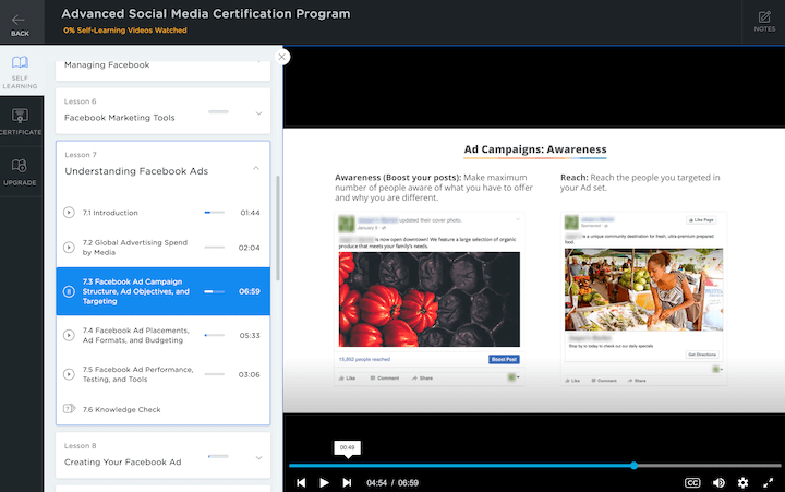 facebook ads training course screenshot by Paul Lewis