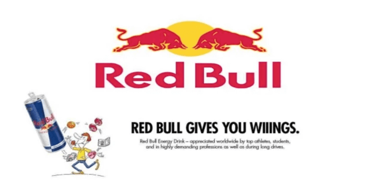 marketing and advertising slogans: red bull gives you wings