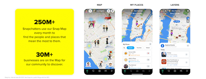 most popular social media platforms - snap maps