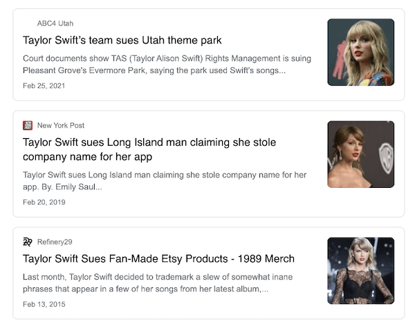 music in ads: taylor swift lawsuit headlines