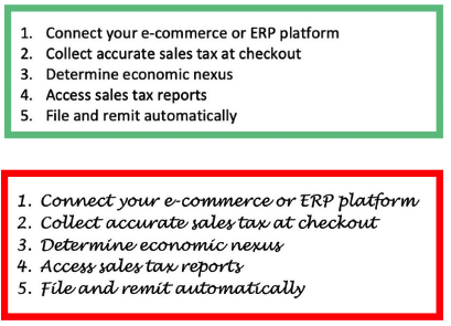 copywriting psychology - example of instructions with good and bad fonts