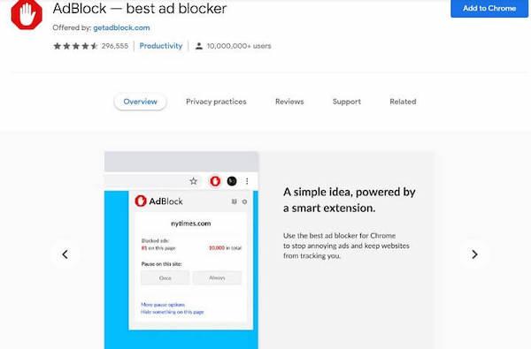 scary ppc statistics: example of ad blocker