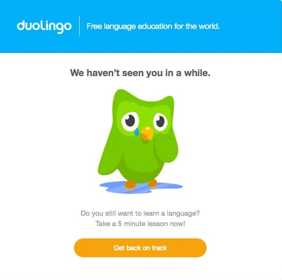 trigger email example: reengagement