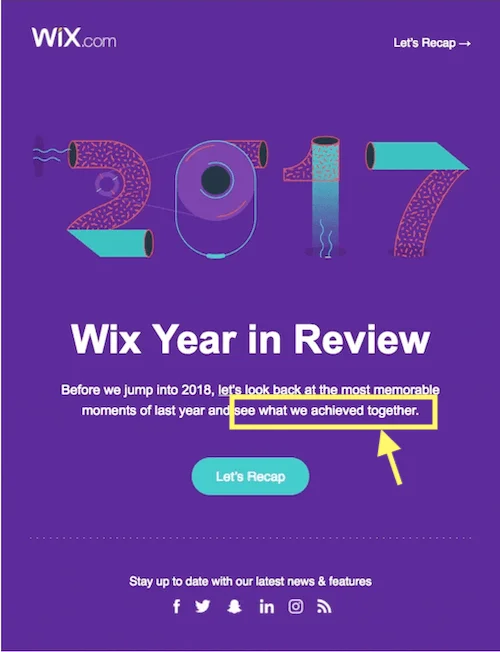 year-in-review-email-examples-wix