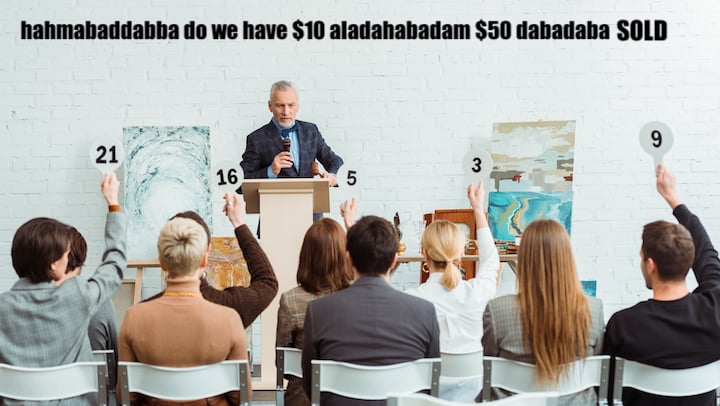 how does google ads work - auction meme
