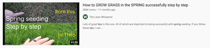 youtube tutorial on spring grass