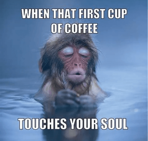 march marketing ideas - national caffeine awareness month meme