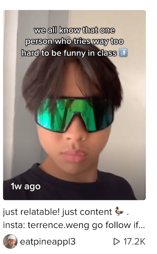 example of social media marketing on tiktok