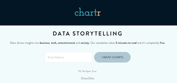 call to action examples - i want charts