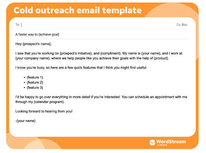 outreach email template for business