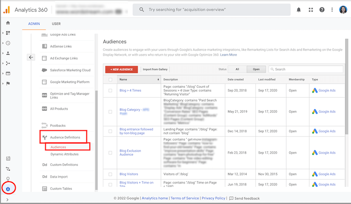 google ads retargeting tips - analytics segments 