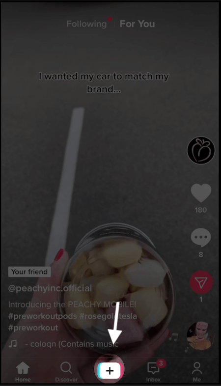 how to go live on tiktok - add new button