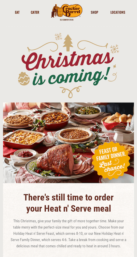 restaurant marketing - cracker barrel newsletter